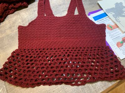 Red Mesh top