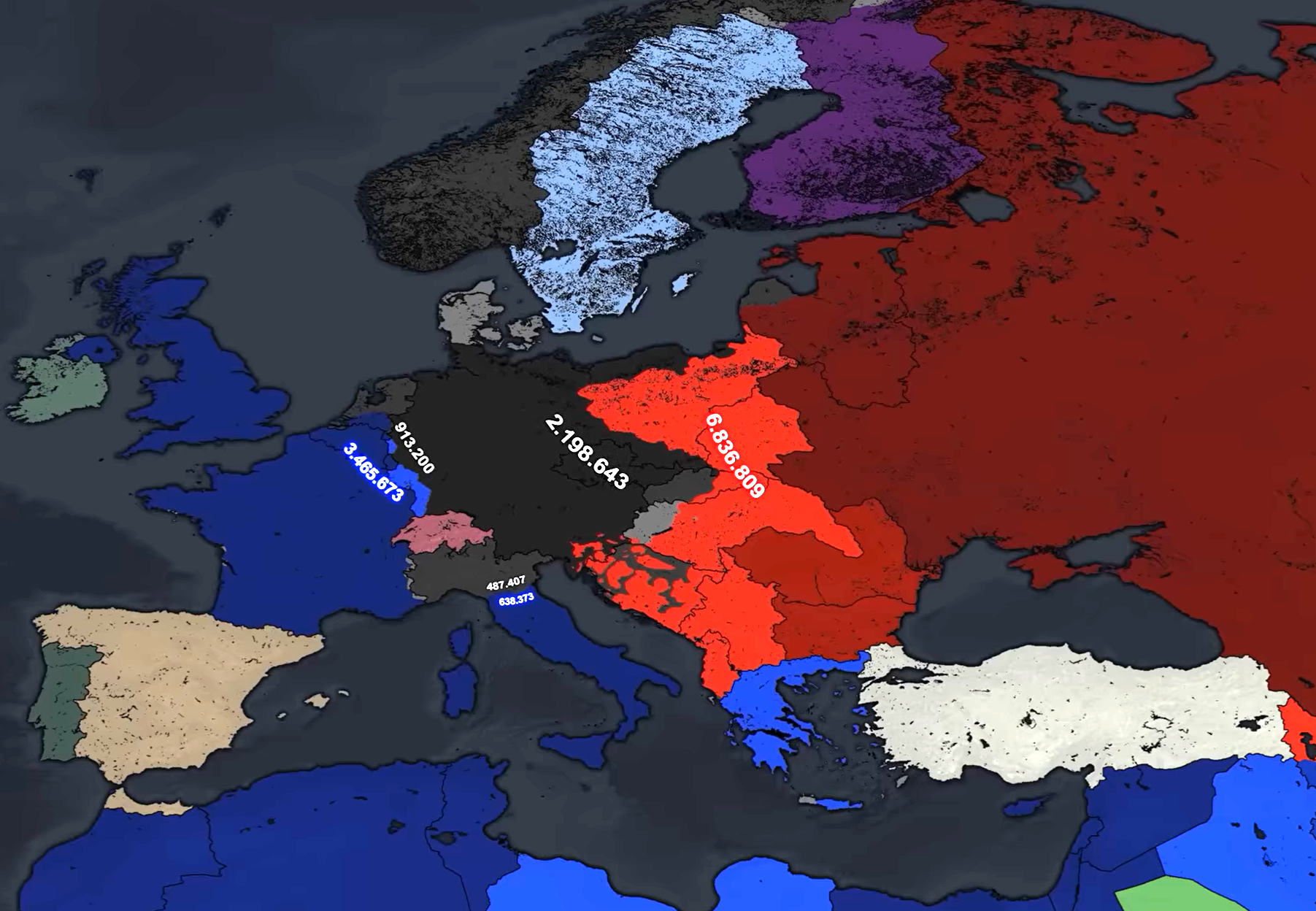 Europe February 1945 Map