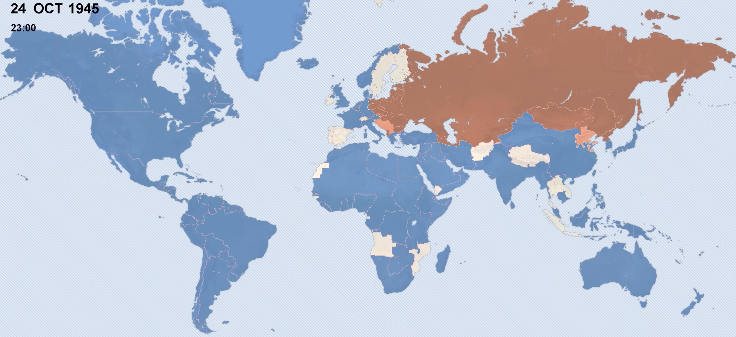 World Map After World War Two
