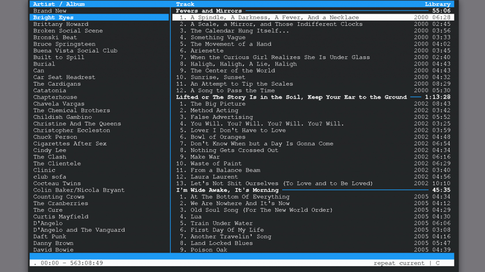 Library of MP3s