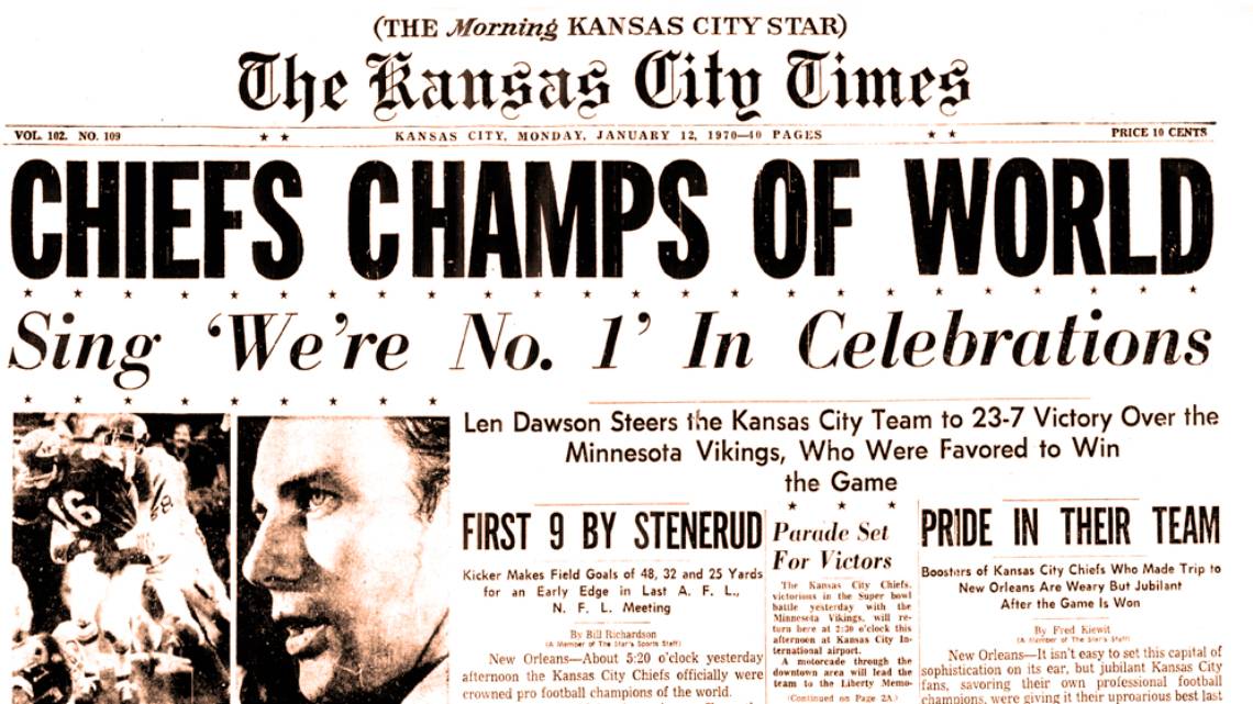 SuperBowl IV Newspaper