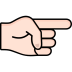 hand pointing right